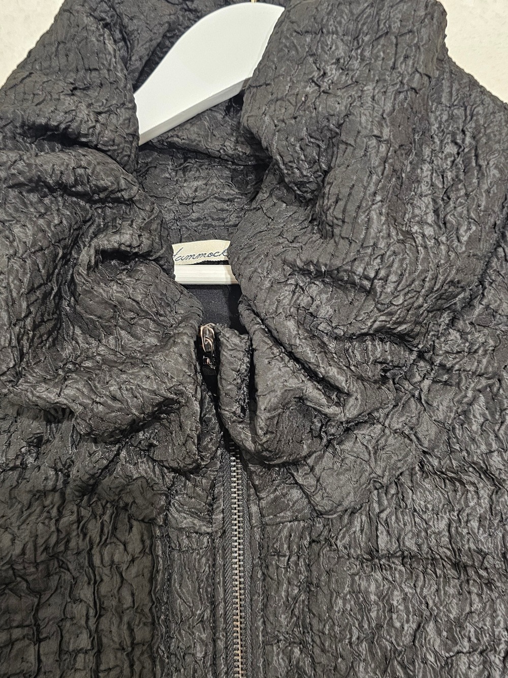 Hammock & Vine Textured Black Cowl Neck Jacket 18 Avant Garde ArtToWear Minimal - Picture 8 of 16
